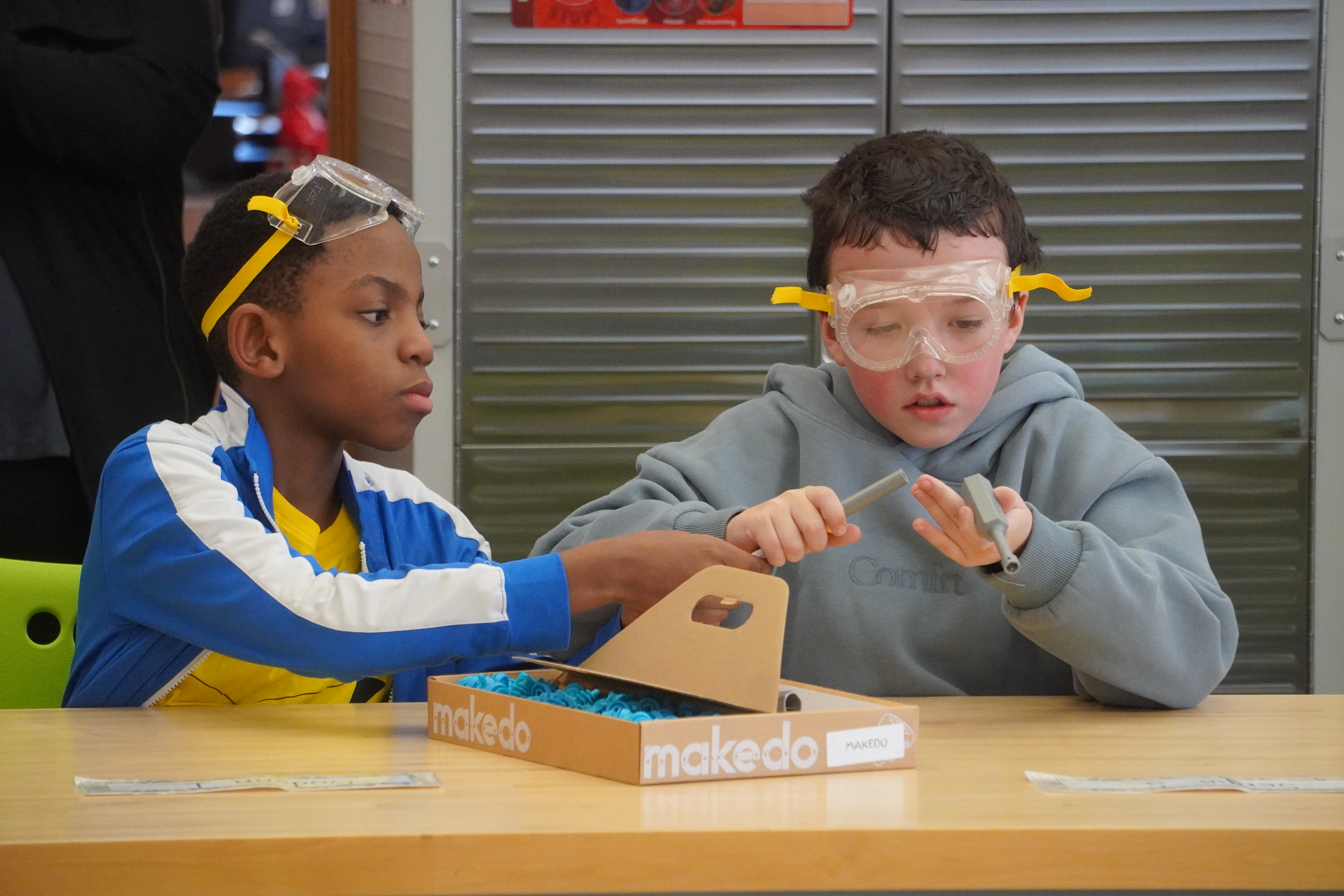 Kids Thinking At Desk