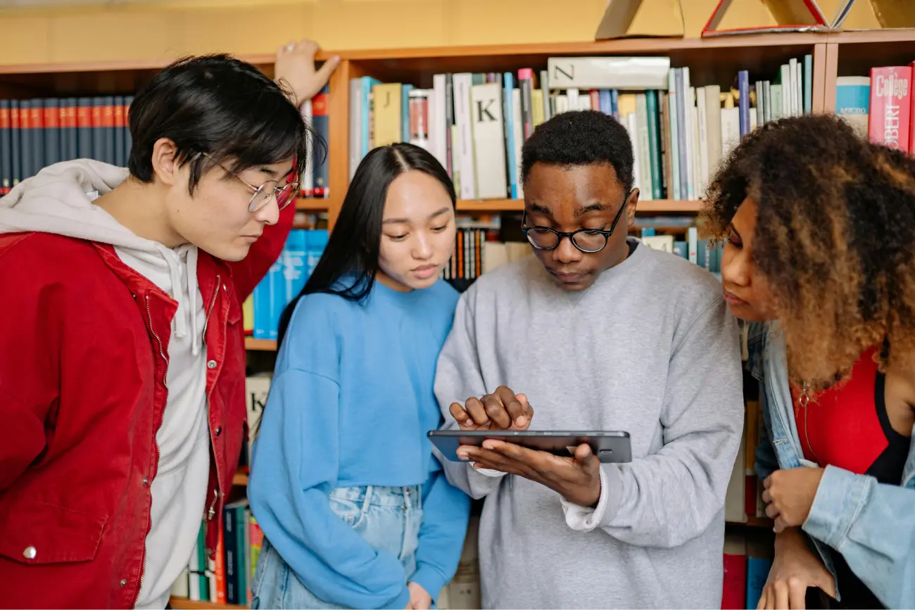 Students In the Library